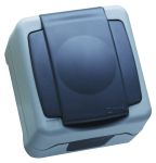 Розетка з кришкою із з/к Nemliyer Plus, без шторок, IP55, сірий, Makel [36064029]