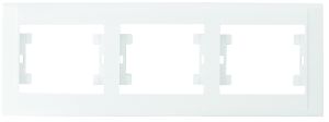 Рамка тримісна горизонтальна Defne, білий, Makel [42001703]