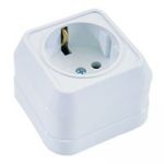 Розетка із з/к Siva Ustu, без шторок, білий, Makel [45108]