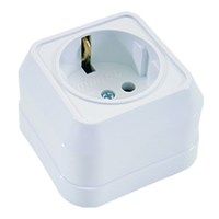 Розетка із з/к Siva Ustu, без шторок, білий, Makel [45108]