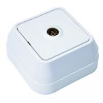 Розетка TV кінцева Siva Ustu, білий, Makel [45127]