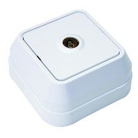 Розетка TV кінцева Siva Ustu, білий, Makel [45127]