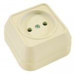 Розетка без з/к, кремовий, Makel [45202]
