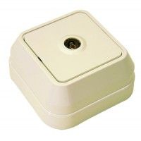 Розетка TV кінцева, кремовий, Makel [45227]