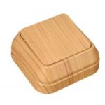 Вимикач одноклавішний без підсвітки, дуб, Makel [45301]