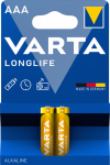 Батарейка Longlife AAA, BLI 2 шт, Varta [4103101412]