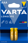 Батарейка Longlife AAA, BLI 2 шт, Varta [4103101412]