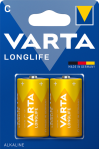 Батарейка Longlife C, BLI 2 шт, Varta [4114101412]