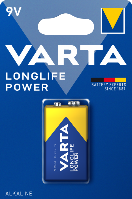 Батарейка Longlife Power 6LR61, BLI 1 шт, Varta [4922121411]
