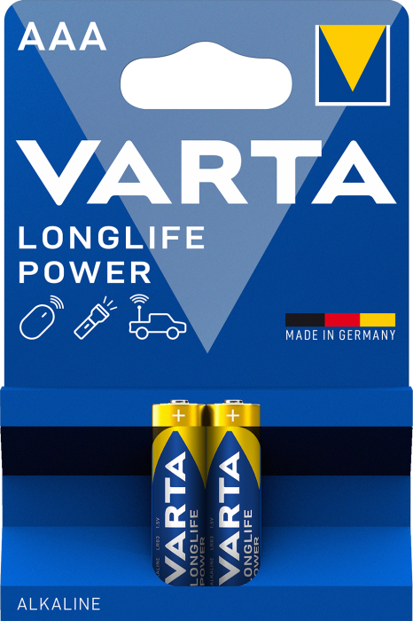 Батарейка Longlife Power AAA, BLI 2 шт, Varta [4903121412]