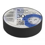 Ізоляційна стрічка 0.13мм х 19мм х 30м, чорний, TAKEL [502653ч]