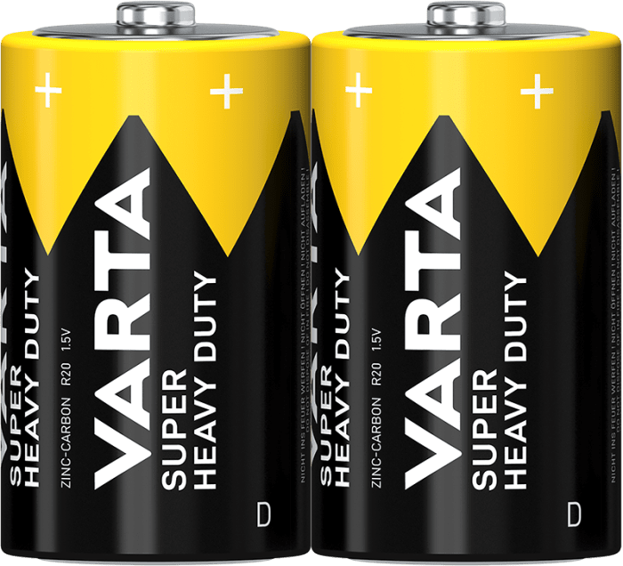 Батарейка Superlife D, FOL 2 шт, Varta [2020101302]