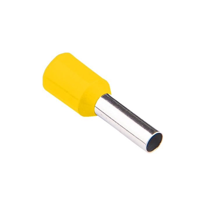 Наконечник втулковий з ізоляцією HB 1/8, жовтий (100шт), TAKEL [500666ж]