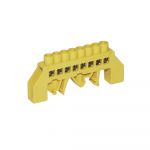 Шина нульова в ізоляторі на Din-рейку HCD 6х9/8, жовтий, TAKEL [502978ж]