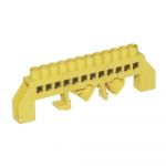 Шина нульова в ізоляторі на Din-рейку HCD 6х9/12, жовтий, TAKEL [502980ж]