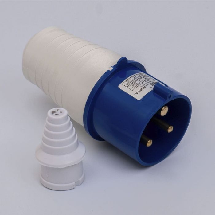 Вилка переносна 023 32А 220В 2Р+Е IP44, TAKEL [503218]