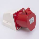 Розетка стаціонарна зовнішня 124 32А 380В 3Р+Е IP44, TAKEL [503225]