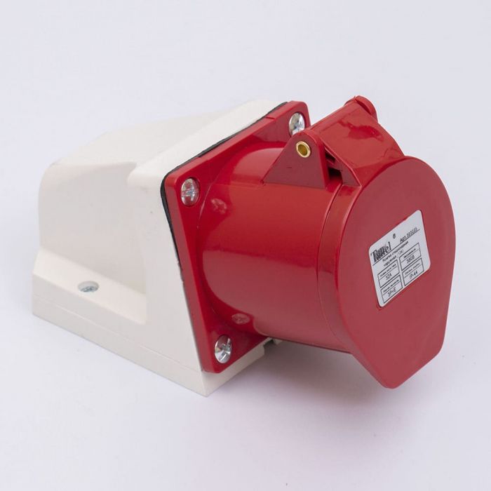 Розетка стаціонарна зовнішня 124 32А 380В 3Р+Е IP44, TAKEL [503225]