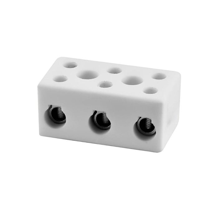Клемна колодка керамічна 3Р 10А, TAKEL [503472]