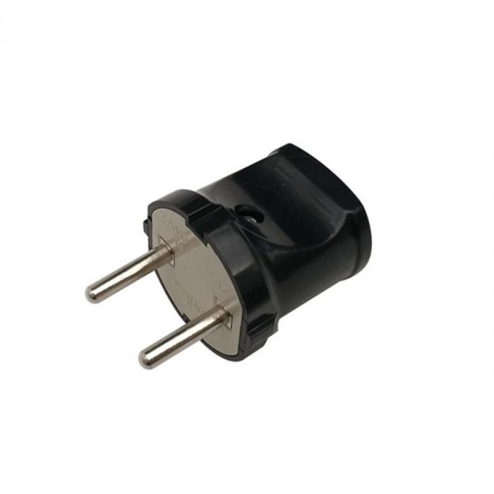 Вилка пряма без з/к 205 10A, чорний, TAKEL [503627]