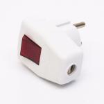 Вилка кутова з кнопкою з з/к 219 16A, білий, TAKEL [503678]
