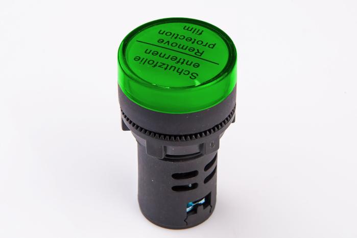 Світлодіодний індикатор AD22-22DS 230v АC/DC, зелений, TAKEL [505009з]
