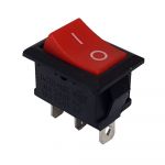 Перемикач клавішний КП-4 220В, червоний, TAKEL [505406к]