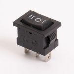 Перемикач клавішний КП-7 220В, чорний, TAKEL [505410ч]