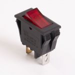 Перемикач клавішний КП-40и 220В, червоний, TAKEL [505465к]