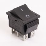 Перемикач клавішний КП-45в 220В, чорний, TAKEL [505476]