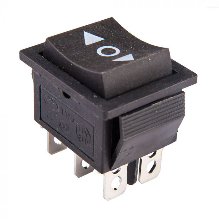 Перемикач клавішний КП-51в 220В, чорний, TAKEL [505488ч]