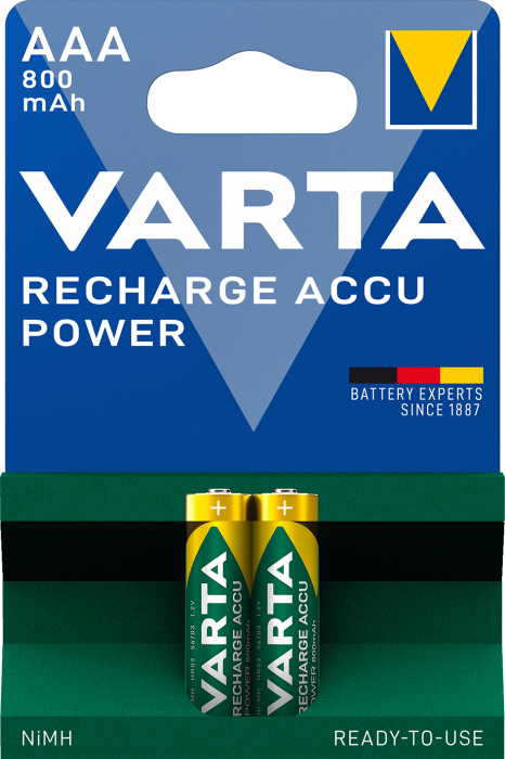 Акумулятор AAA 800mAh Recharge 2 шт, Varta [56703101402]