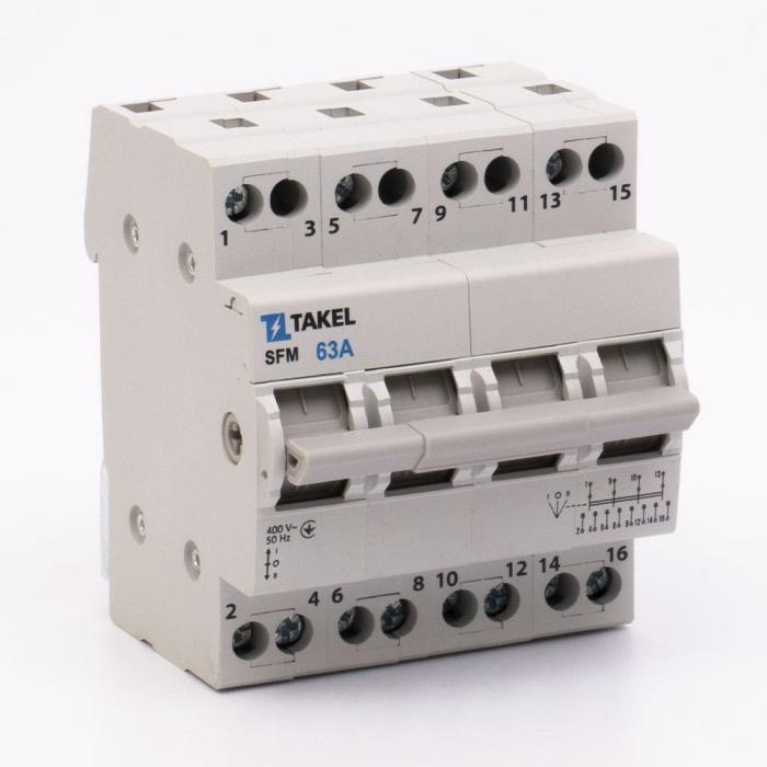 Перемикач навантаження трипозиційний SFM 4P 63A, TAKEL [507835]
