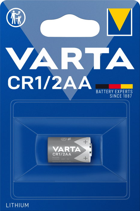 Батарейка 1/2АА Lithium, BLI 1 шт, Varta [6127101401]