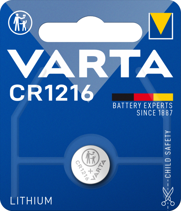 Батарейка CR 1216, BLI 1 шт, Varta [6216101401]