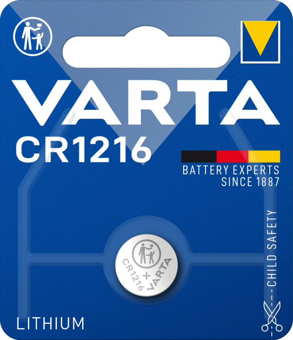 Батарейка CR 1216, BLI 1 шт, Varta [6216101401]