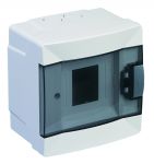 Щит 4-модульний для відкритого монтажу, з прозорими дверцятами, Makel [63104]