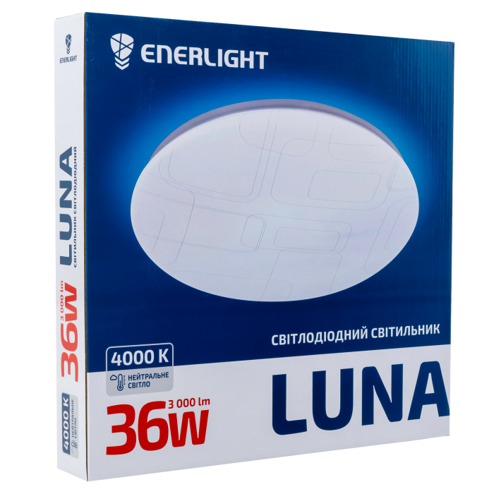 Cвітильник стельовий Luna 36Вт 4000К, Enerlight [LUNA36SMD80N]