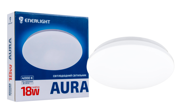 Cвітильник стельовий Aura 18Вт 4000К, Enerlight [AURA18SMD80N]