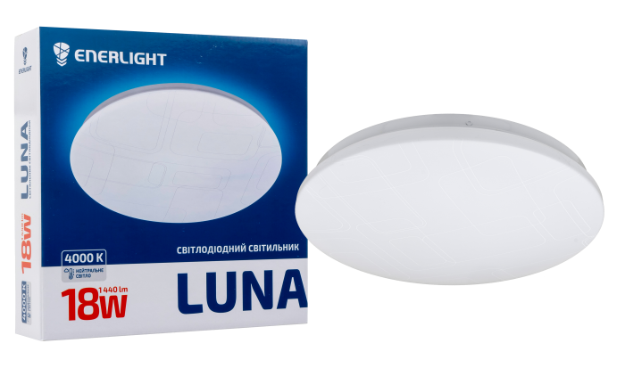 Cвітильник стельовий Luna 18Вт 4000К, Enerlight [LUNA18SMD80N]