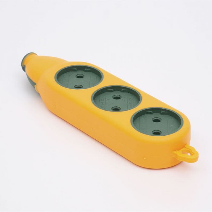 Колодка подовжувача 2 сторони 3+3 гнізда, без з/к, LEE [703941]