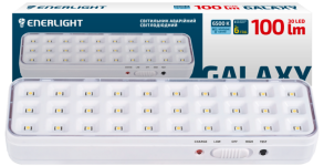 Cвітильник акумуляторний аварійний GALAXY 100Лм 6500К Li-ion 3.7В 1.2Ah, білий , Enerlight [GALAXY100SMD12C]