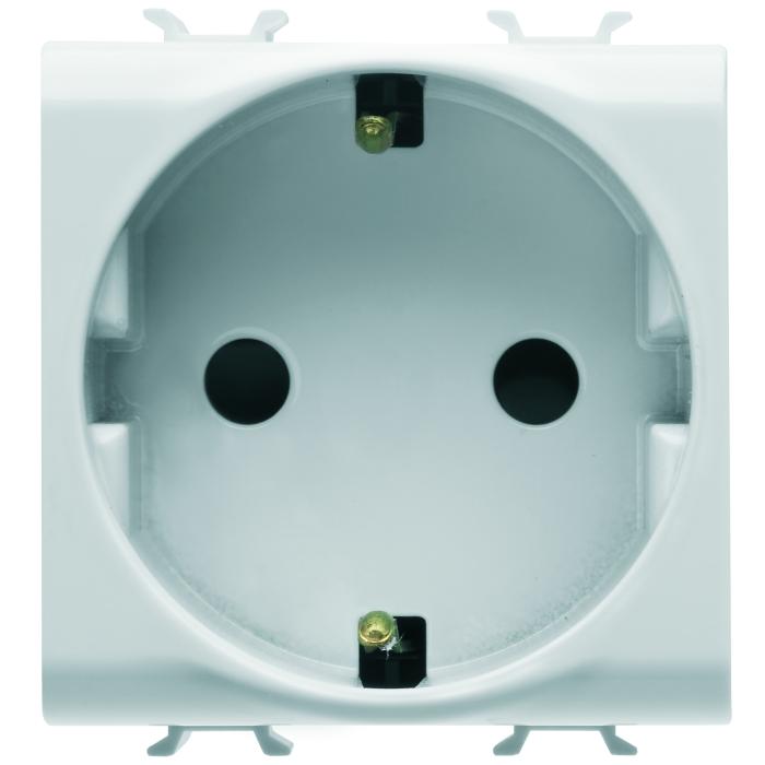 Розетка Chorusmart 2M 2P+E 16A глянцевий білий GEWISS [GW10241]