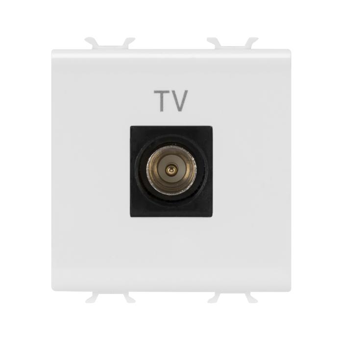 Розетка TV Chorusmart MALE CONN 9.5mm 2M глянцевий білий GEWISS [GW10367]