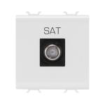 Розетка TV/SAT Chorusmart FEMALE CONN 2M глянцевий білий GEWISS [GW10377]