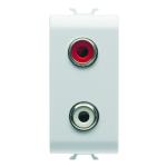 Розетка аудіо Chorusmart RCA 1M глянцевий білий GEWISS [GW10453]