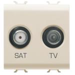 Розетка TV+SAT Chorusmart 2M слонова кістка GEWISS [GW11383]