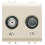 Розетка TV+SAT Chorusmart 2M слонова кістка GEWISS [GW11383]