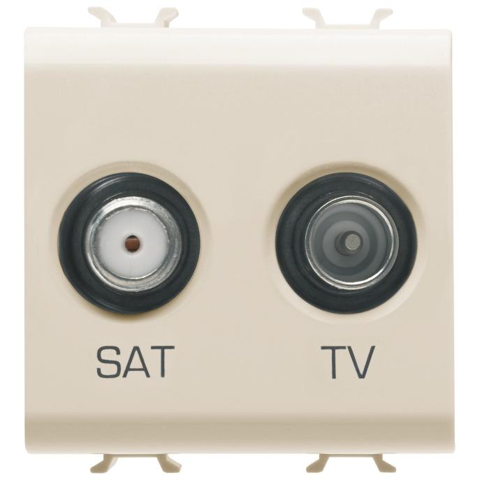 Розетка TV+SAT Chorusmart 2M слонова кістка GEWISS [GW11383]