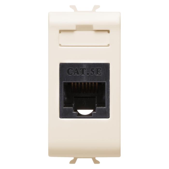Розетка інтернет Chorusmart RJ45 1M CAT.5E UTP слонова кістка GEWISS [GW11421]